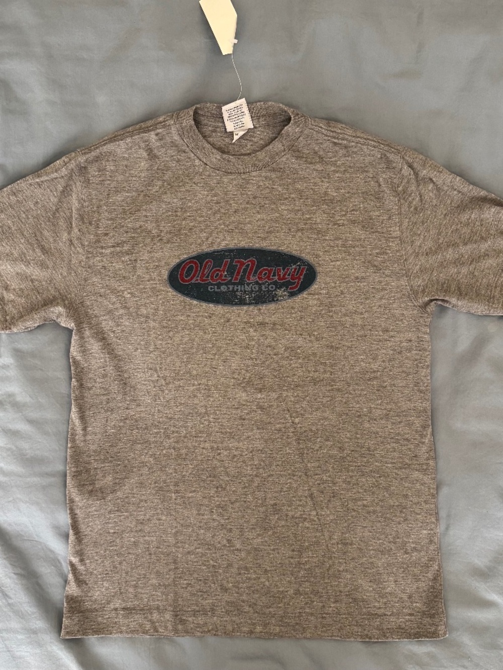 Vintage Old Navy Classic Logo Graphic Tee - Grey - NWT - Size XS